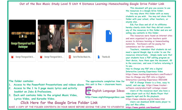 Jobs & Professions Music Distance Learning-Homeschool Bundle-Google Drive