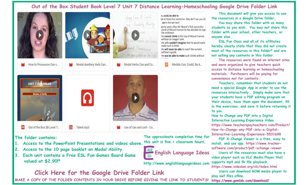 Modal Ability Distance Learning-Homeschool Bundle-Google Drive