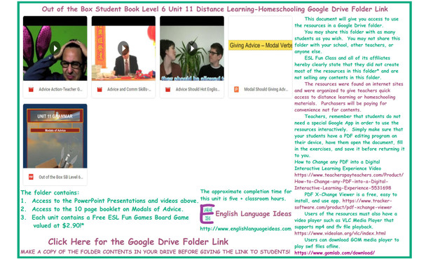 Modals of Advice Distance Learning-Homeschool Bundle-Google Drive