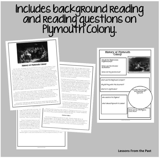 Bundle-Interactive History Lessons for Jamestown, Roanoke and Plymouth Colonies