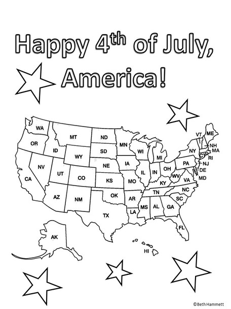 Fourth of July Coloring Handouts