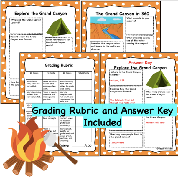 Virtual Field Trip to the  Grand Canyon National Park- PDF Version