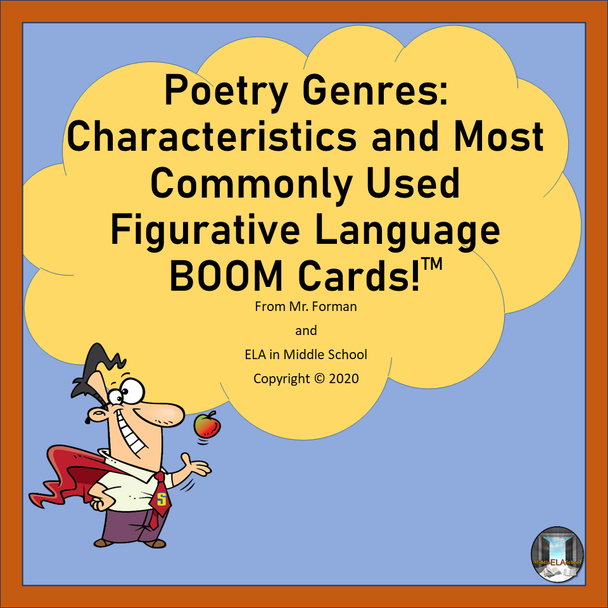 Poetry Genre: Characteristics and Most Commonly Used Figurative Language Boom! Cards (TM)