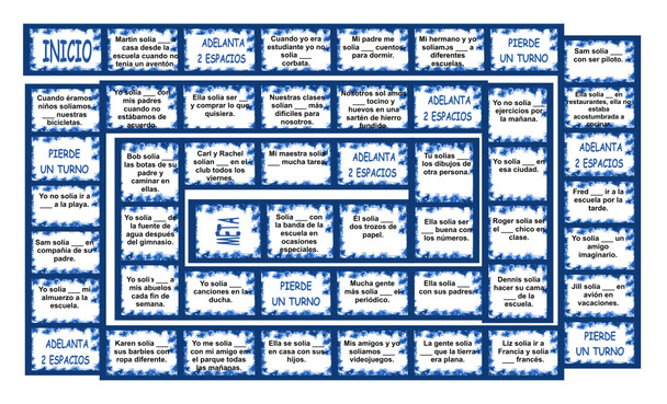 Past Simple with Solía Spanish Board Game