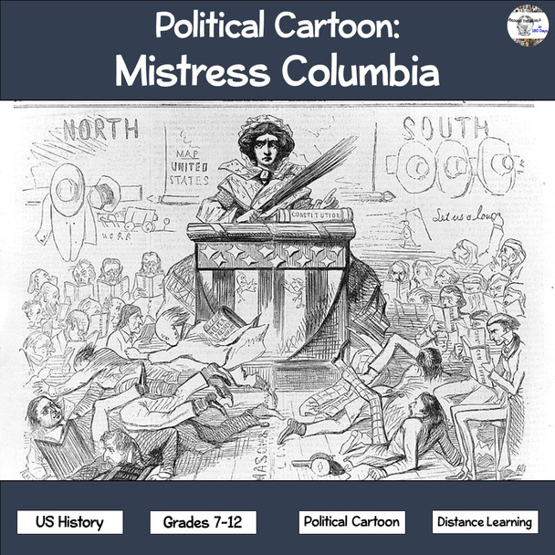 Political Cartoon: Mistress Columbia