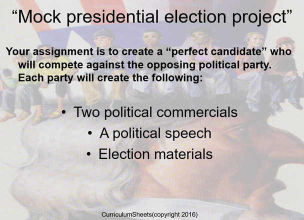 American Government Mock Presidential Campaign Student Project