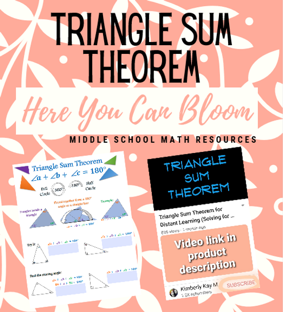 Triangle Sum Theorem Instructional Video & Interactive Digital Notes