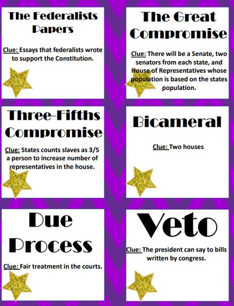 Constitution STAAR Review Game