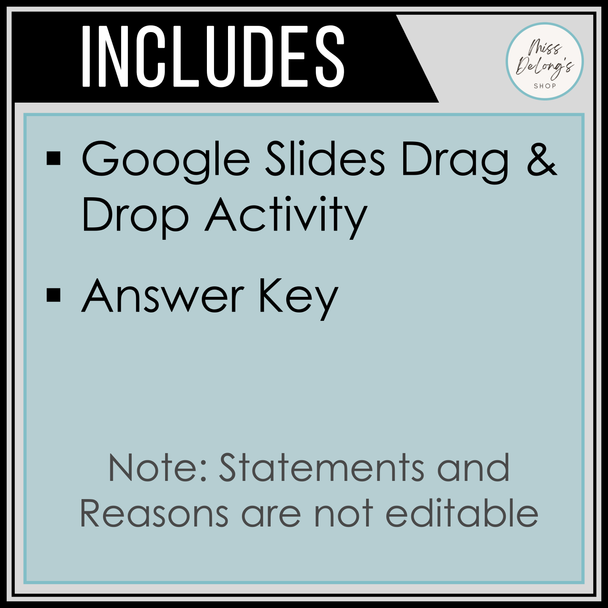 Congruent Triangle Proofs Drag and Drop Digital Activity for Google Slides