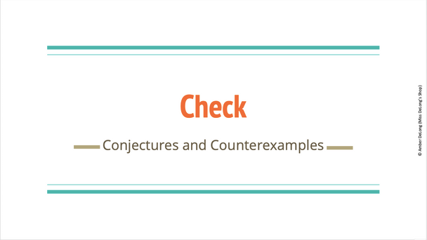 Conjectures and Counterexamples Comprehension Check