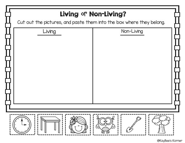 Living and Non-Living Things Activity Pack