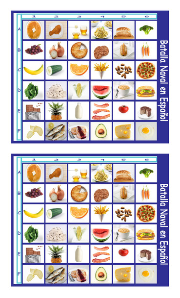 Food Types Spanish Legal Size Photo Guerra Naval Game