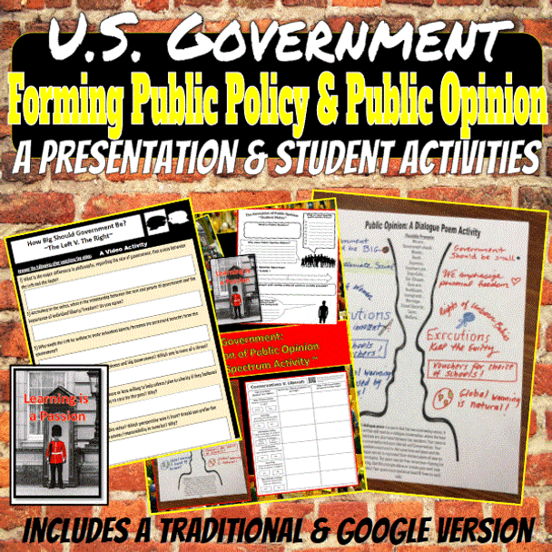 U.S. Government: Forming Public Opinion | Political Parties Comparison | Student Activities