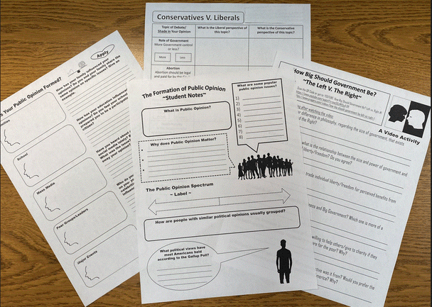 U.S. Government: Forming Public Opinion | Political Parties Comparison | Student Activities