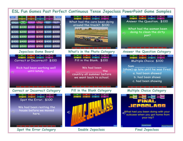 Past Perfect Continuous Tense Jepoclass PowerPoint Game