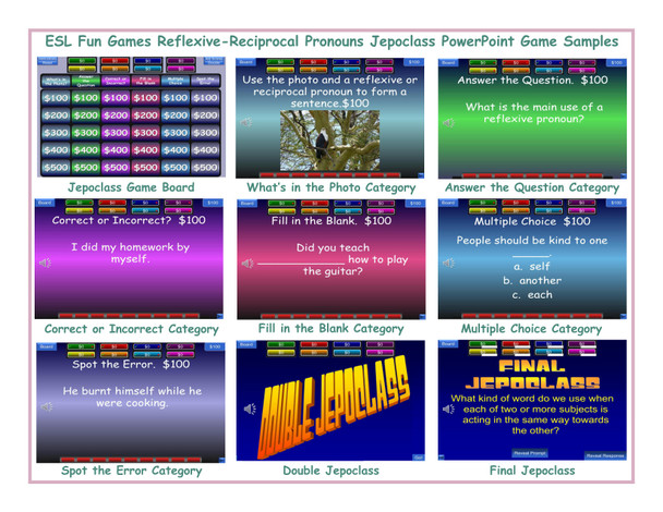 Reflexive-Reciprocal Pronouns Jepoclass PowerPoint Game