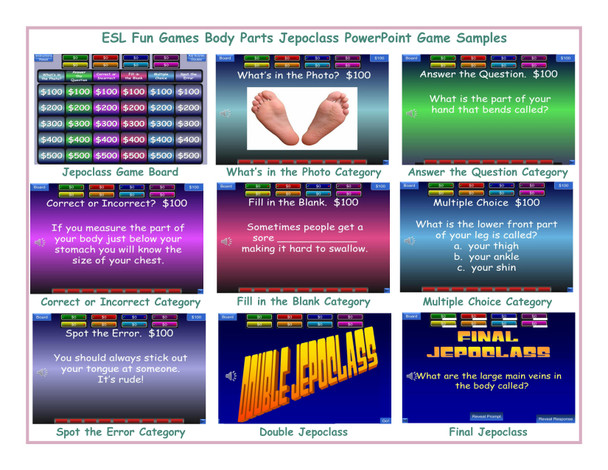Body Parts Jepoclass PowerPoint Game