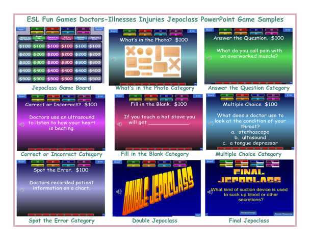 Doctors-Illnesses Injuries Jepoclass PowerPoint Game