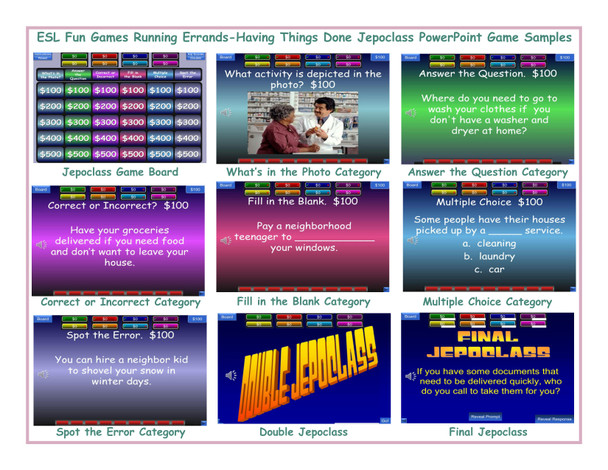 Running Errands-Having Things Done Jepoclass PowerPoint Game