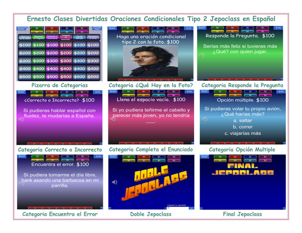 Conditional Sentences Type 2 Spanish Jepoclass PowerPoint Game