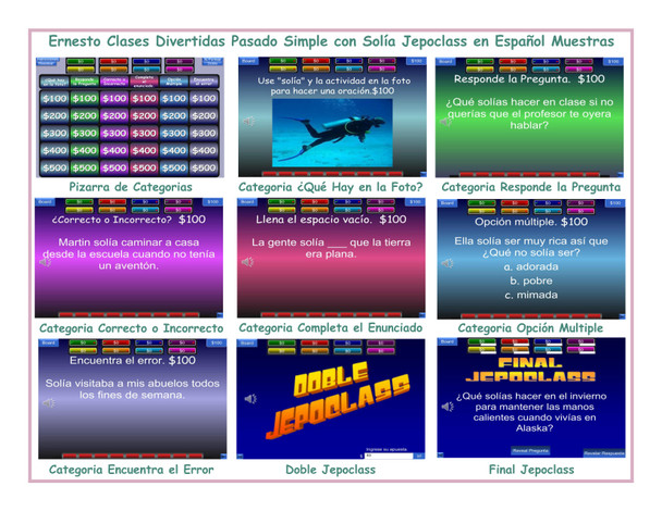 Past Simple with Solia Spanish Jepoclass PowerPoint Game