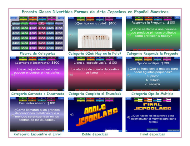 Art Forms Spanish Jepoclass PowerPoint Game