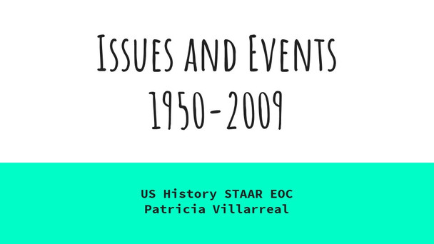 Issues and Events 1950-2009 Review