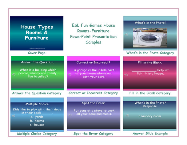 House Types-Rooms-Furniture PowerPoint Presentation