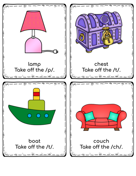 Final Sound Deletion: Printable Card Pack for Phonemic Awareness