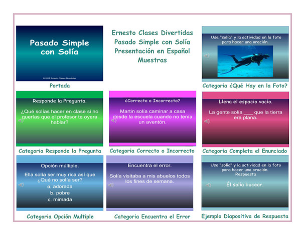 Past Simple with Solia Spanish PowerPoint Presentation