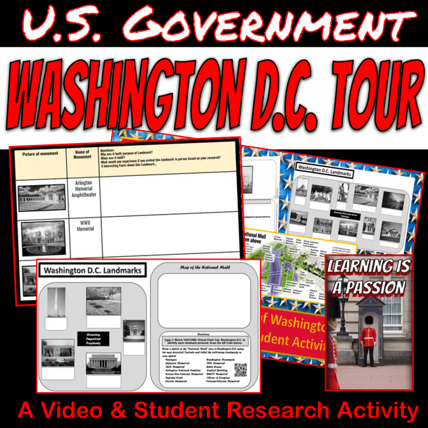 U.S. Government & History | Washington D.C. Tour | Video & Student Activity