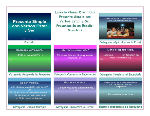 Present Simple with Verbs Estar and Ser Spanish PowerPoint Presentation
