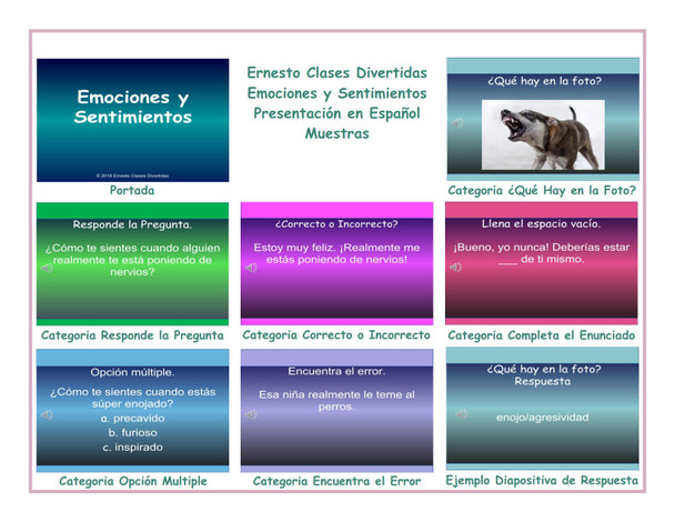 Emotions & Fellings Spanish PowerPoint Presentation