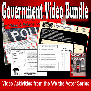 U.S. Government | Constitution | "We the Voter" Video Series | Corresponding Worksheets & Activities 