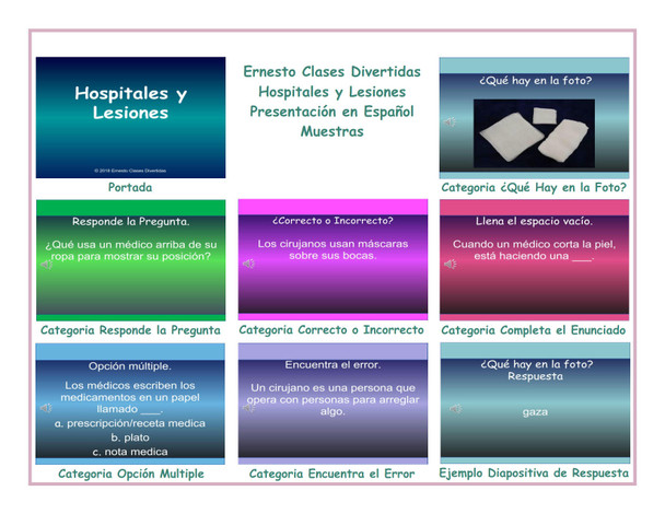 Hospitals and Injuries  Spanish PowerPoint Presentation