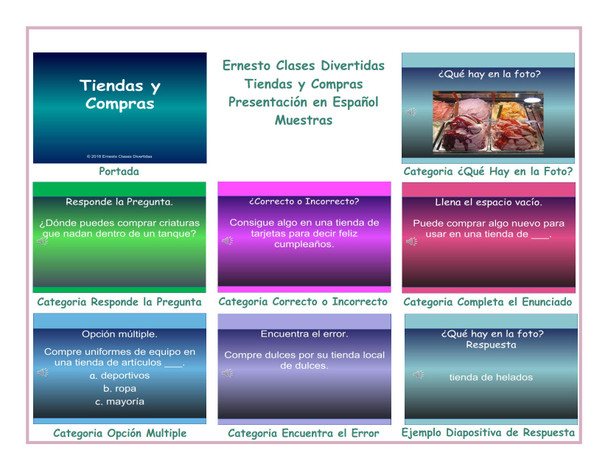 Store and Shops Spanish PowerPoint Presentation