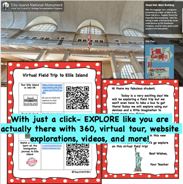 Digital Version- Ellis Island Virtual Field Trip Student Activities 