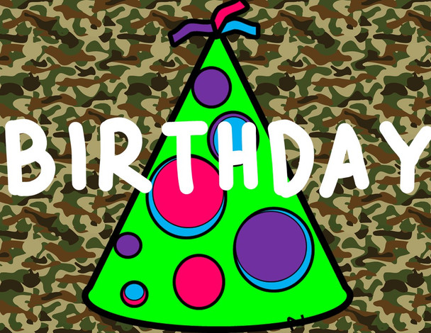 Camouflage Collection: Birthday Banner