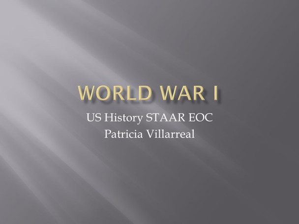 World War I EOC Review