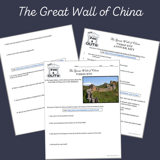 Great Wall of China WebQuest (Google Compatible)