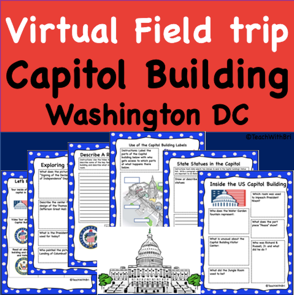 Digital Versions- Discount Bundle- USA Famous Sites- Virtual Field Trip Pack 