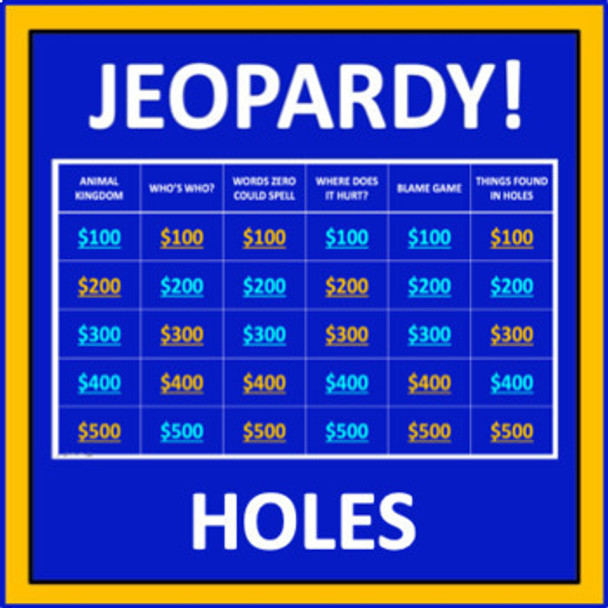 Holes: Jeopardy