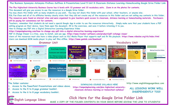 Synonyms-Antonyms-Prefixes-Suffixes & Presentations