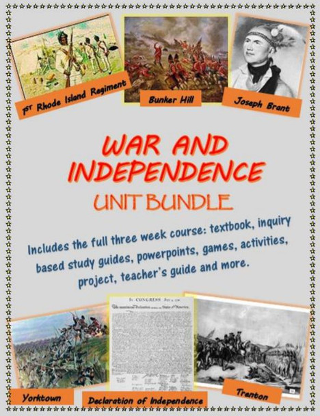 Road to Revolution and the Revolutionary War 2 unit bundle, including text