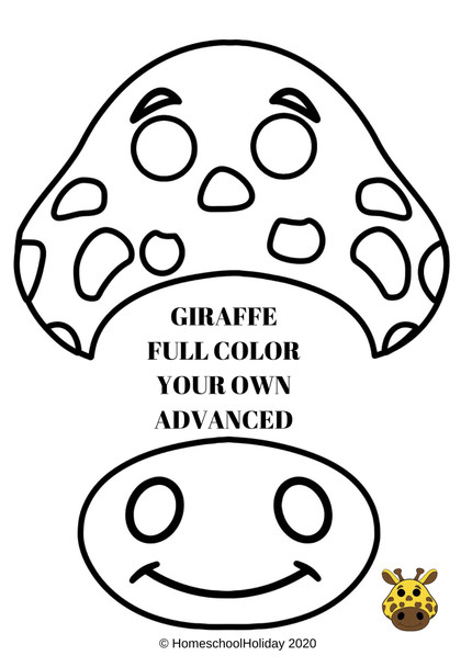 Giraffe Paper Plate Animal Craft Paper & DIGITAL version! -World Giraffe Day (The longest day of the year) June 21 or 22nd
