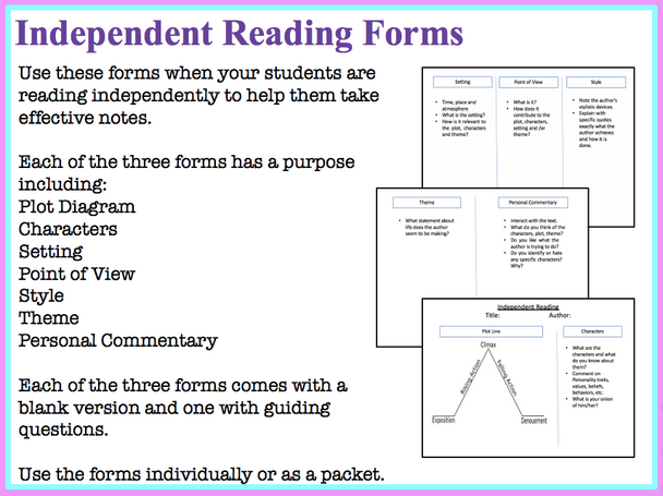 Independent Reading Forms