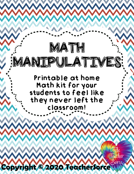 Math Manipulatives Packet (Printable for in class or at home)