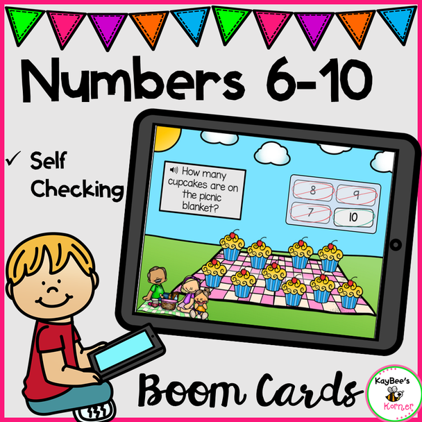 Counting and Cardinality Numbers 6-10 Digital Boom Cards