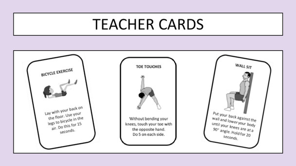 Fitness Bingo - an exercise game for the classroom or gym