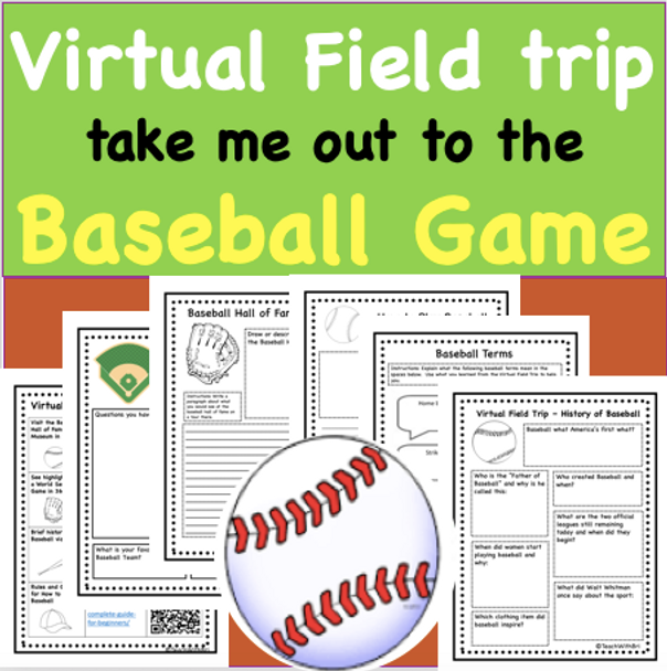 Virtual Field Trip to the Baseball Stadium- History and About the Game- Distance PE Lesson